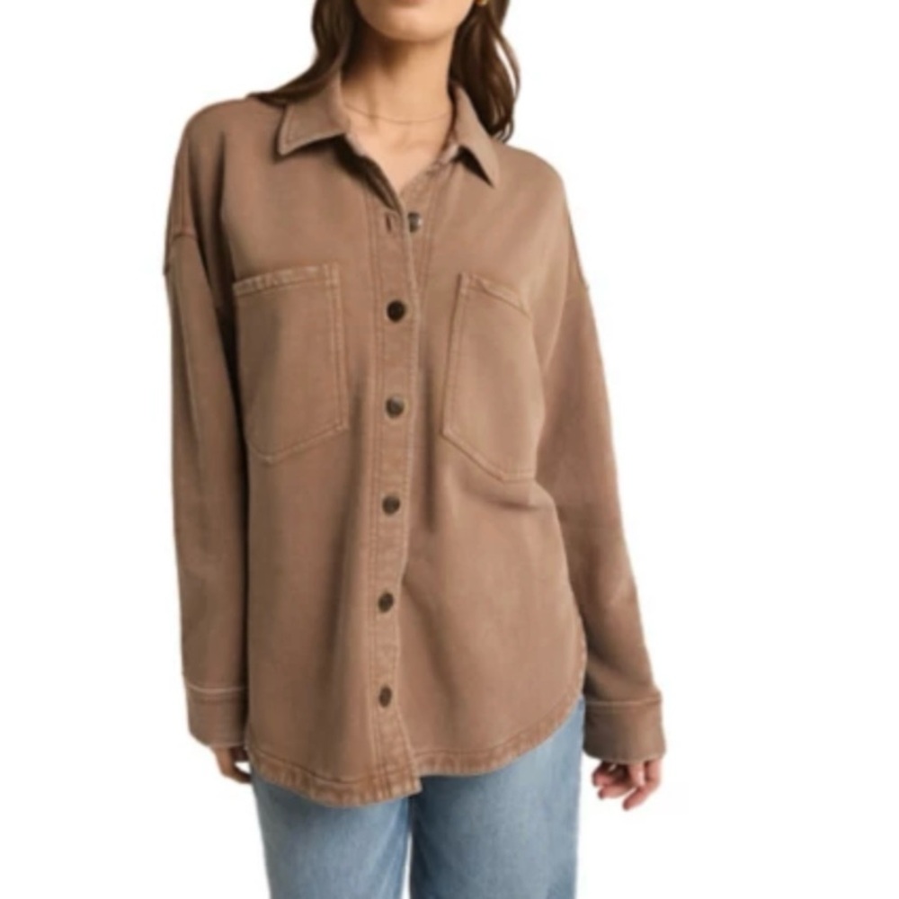 Z Supply Tan Collared Shirt
